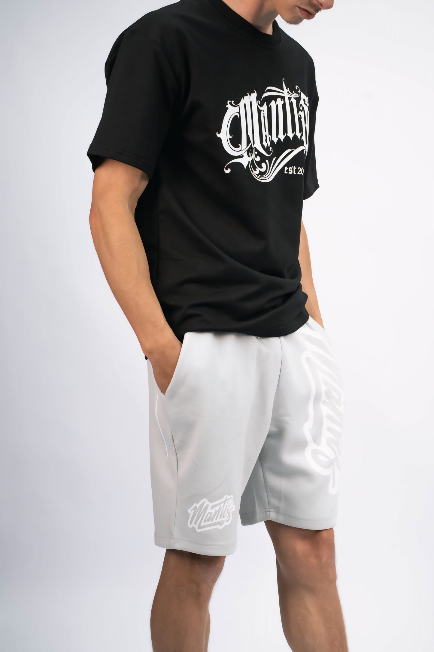 Mantis Signature Graffiti Shorts Silver