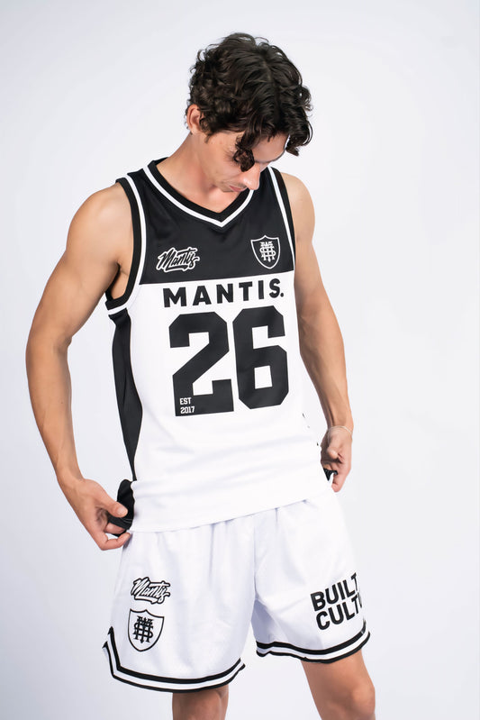 Mantis 2026 Basketball Singlet Black + White