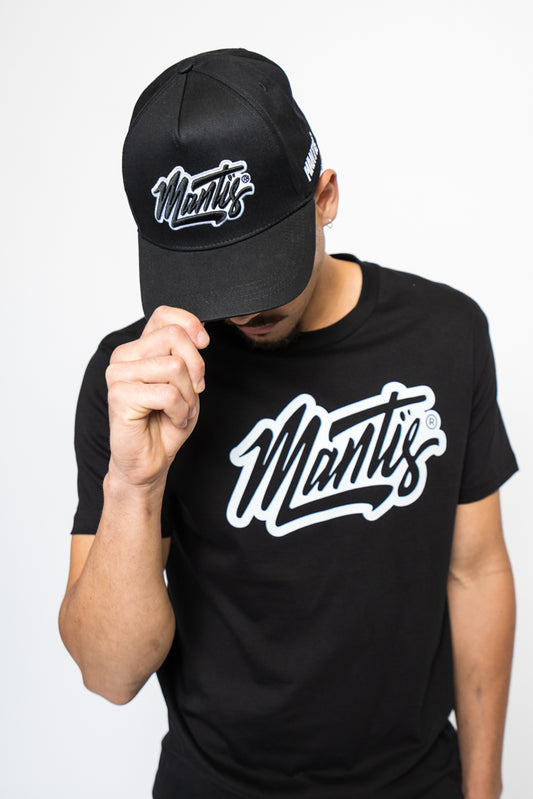 A Frame SnapBack Cap signature black