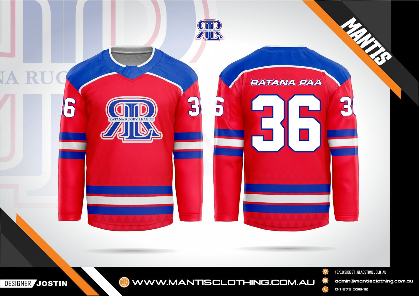 Ratana Paa Hockey Jersey Red